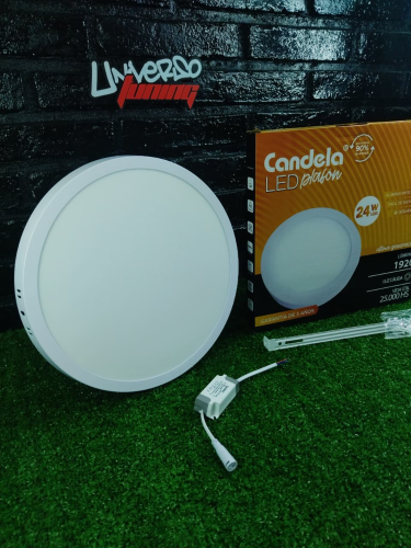 LED PLAFON SIDELIGHT REDONDO BASE 24W CALIDO CANDELA 7263