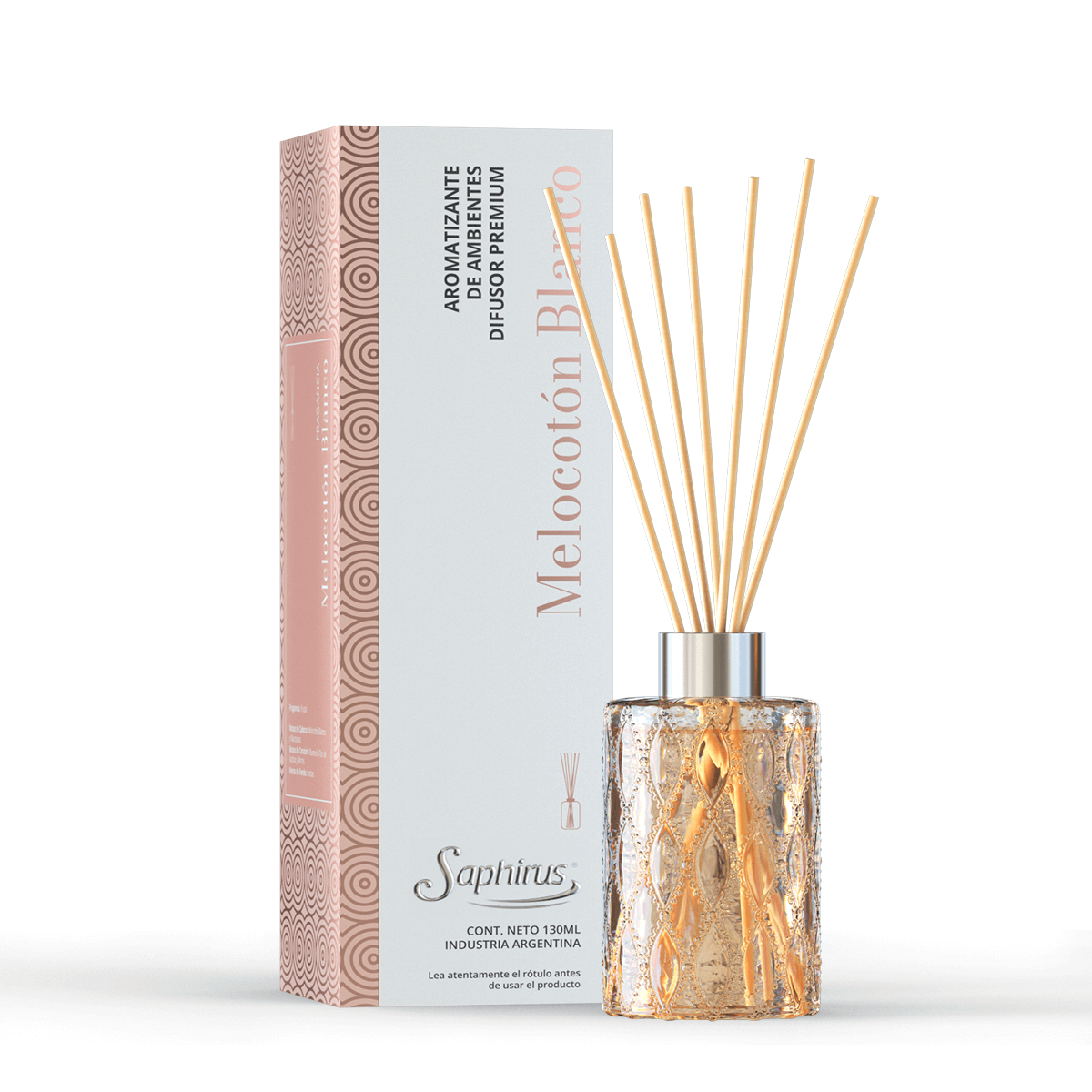 DIFUSOR AROMATICO PREMIUM SAPHIRUS MELOCOTON BLANCO