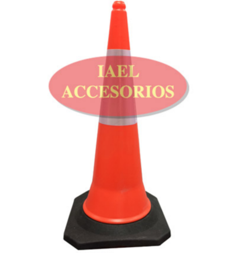CONO REFLECTIVO NARANJA, BASE GOMA, 100CM IAEL SG-033N
