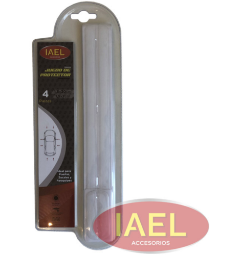 PROTECTOR DE PUERTA / PARAGOLPE ADHESIVO, TRANSPARENTE X4PCS IAEL PR-020T