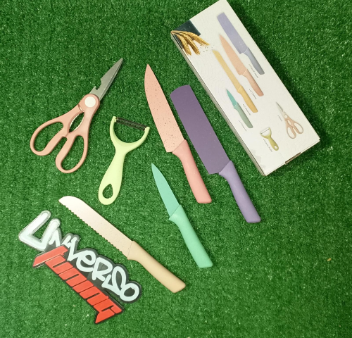 MINI SET DE CUCHILLOS DE COLOR 6 PZS ER-0278