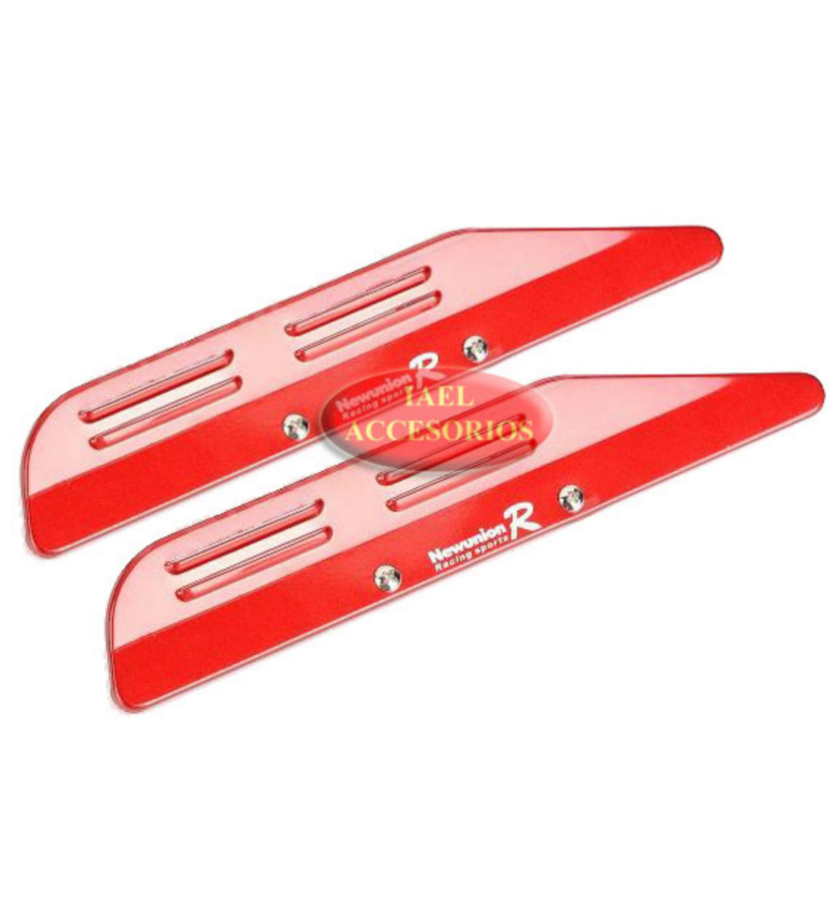 JGO. ALETONES LIMPIAPARABRISAS EN ALUMINIO ROJO-VA-029R
