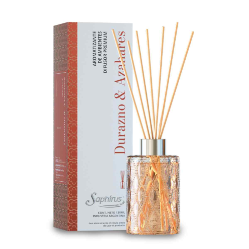 DIFUSOR AROMATICO PREMIUM SAPHIRUS DURAZNO Y AZAHARES