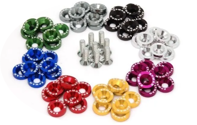 ARANDELAS ANODIZADAS C/ TORNILLO NARANJA