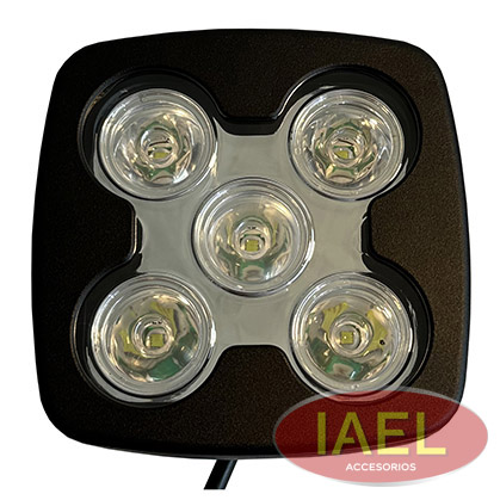 FARO LED CUADRADO, 5 LED, 50WATTS, SUPER PESADO, PREMIUM IAEL-50C