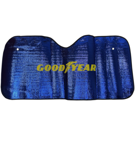 CORTINA DELANTERA GOODYEAR METALIZADA AZUL PLEGABLE 130CM. X 60CM. GY-2581