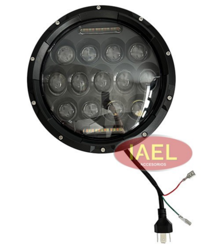FARO LED OPTICA REDONDA 7 PULGADAS 180MM 40W, 13 LED, ALTA Y BAJA, BARRAS LED GIRO IAEL-740RH4