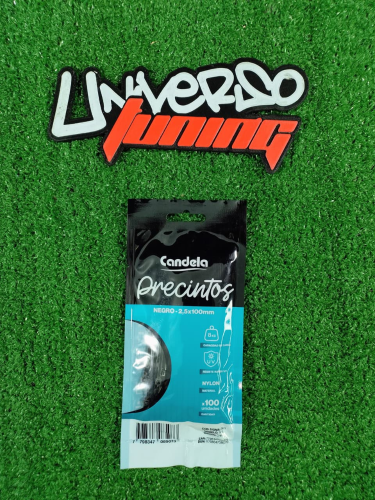 PRECINTO 2,5x100MM NEGRO CANDELA 7411