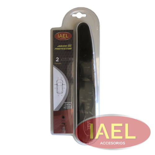PROTECTOR DE PUERTA / PARAGOLPE ADHESIVO OVAL, NEGRO 2PCS IAEL PR-021N