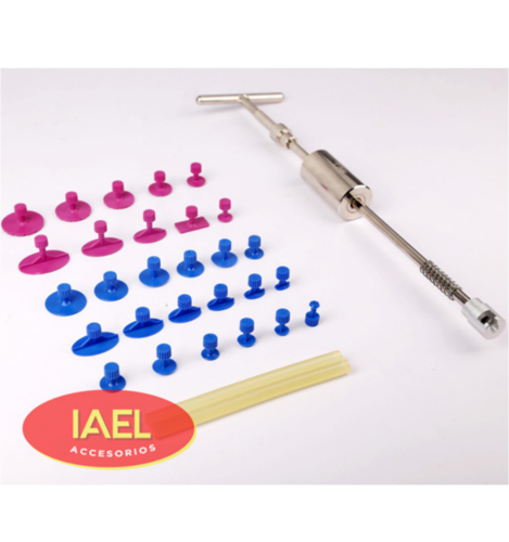 KIT SACABOLLOS, MARTILLO DINAMICO, PESA 700GR, 28 CHUPETES, PEGAMENTO IAEL SB-003