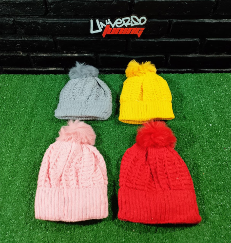 GORRO DE NIÑO LANA CON POMPOM IG3004-25-696-5