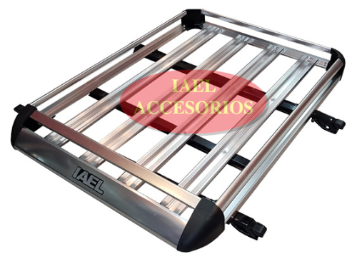 KIT PORTAEQUIPAJE UNIV, PARRILA TIPO CANASTO C/BARRAS, 127X96X12CM, ALUM, JB-006