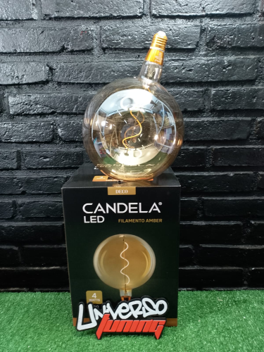 LAMPARA AMBER GLOBO 4W CALIDA - MAXI CANDELA 7918