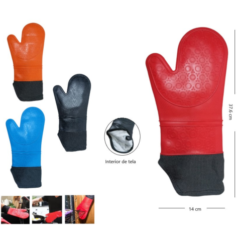 GUANTES SILICONA DE COCINA AGARRADERA P601