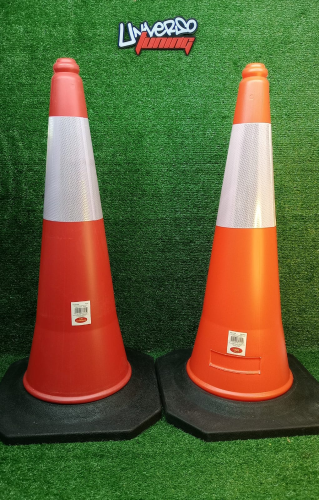 CONO REFLECTIVO NARANJA, BASE GOMA, 78CM SG-016N