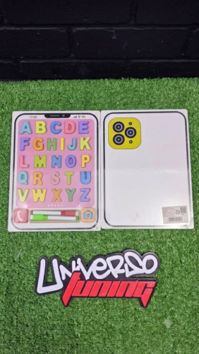 JUEGO DIDÁCTICO MADERA LETRAS NÚMEROS DE ENCASTRE Y PIZARRA JDC-01