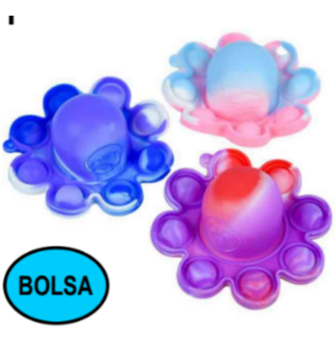 POP IT - PULPO MULTICOLOR 8X8 CM