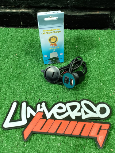 INFINITY TECH CARGADOR MOTO USB 12V A 5V GPS CELULAR CARGA RAPIDA CON TECLA YC-A61
