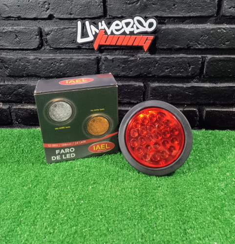 FARO LED REDONDO 138MM, CRISTAL, SEÑALIZACION, 24LED, 1 POLO IAEL-24RC