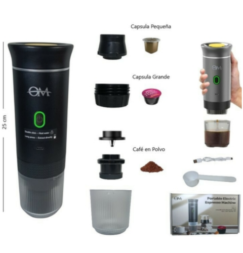 CAFETERA EXPRESSO PORTATIL 3 EN 1 OM-C301