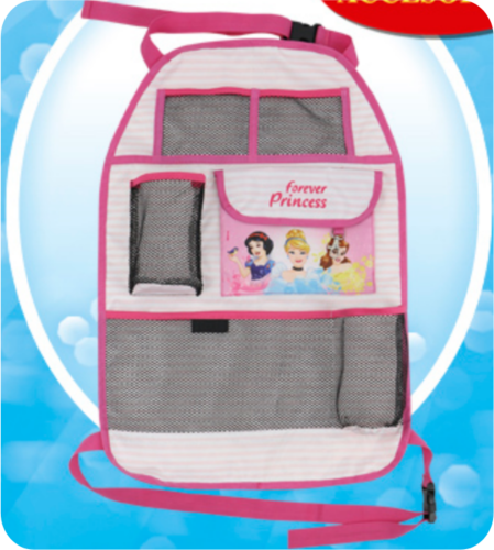 ORGANIZADOR DE RESPALDO PRINCESAS DISNEY, 59X38.5CM, PORTA BOTELLAS, LIBROS Y OBJETOS VARIOS OR-011PR