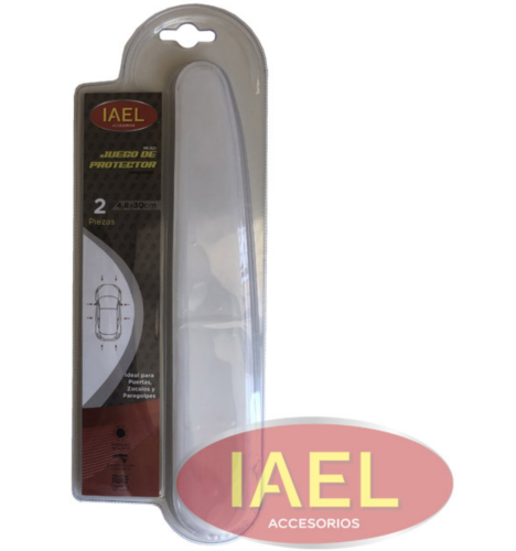 PROTECTOR DE PUERTA / PARAGOLPE ADHESIVO OVAL, TRANSPARENTE X2PCS IAEL PR-021T