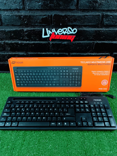 TECLADO USB MULTIMEDIA C/RANURA PARA CELULAR NKB-1300 NOGA
