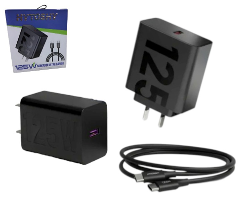 CARGADOR ULTRA RAPIDO /125W TIPO C Y USB A TIPO C HY-85W /168W