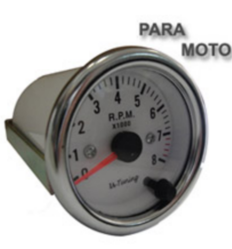 TACOMETRO PARA MOTO 52MM 7 COLORES 1-2 CIL MA-051