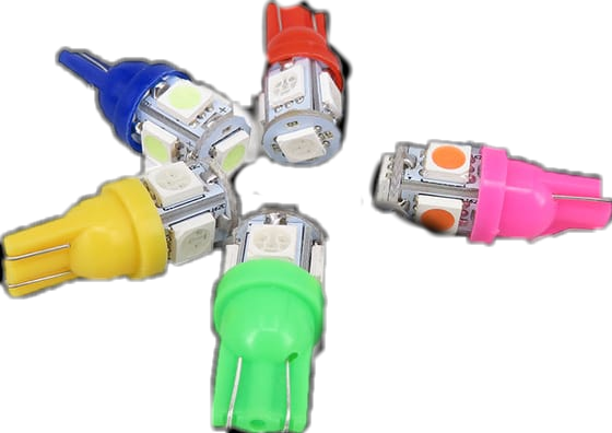 LED T10 5 PUNTAS AMARILLO