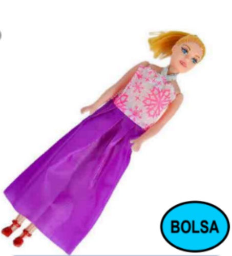 MUÑECA - C/VESTIDO LARGO EN BOLSA MKJ905974 7X30X3 CM