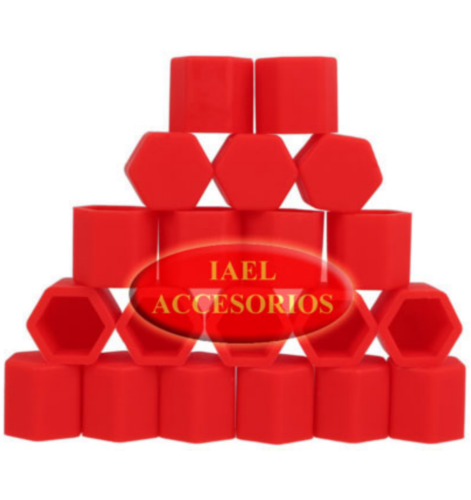 JGO. CUBRE TUERCA/BULON RUEDA 20PCS 17 ROJO IAEL VA-073R