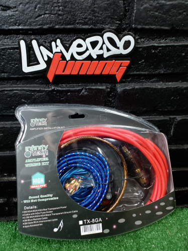 INFINITY TECH KIT CABLE MEDIANO PARA POTENCIA 8 GAUGE TX-8GA