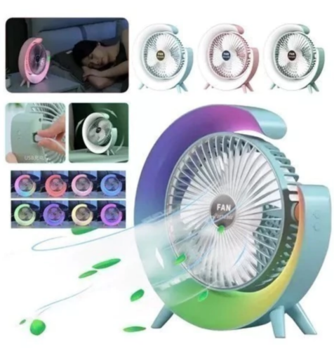VENTILADOR PARA ESCRITORIO C LUZ JS-F13