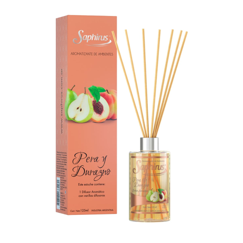 DIFUSOR AROMATICO SAPHIRUS PERA Y DURAZNO
