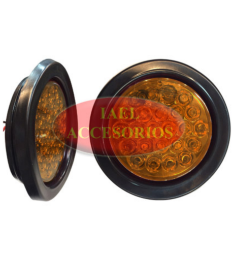 FARO LED REDONDO 138MM, AMBAR, SEÑALIZACION, 24LED, 1 POLO IAEL-24RA