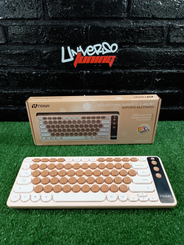 TECLADO INALAMBRICO MAS BLUETOOTH RECARGABLE NKB-Q30 NOGA