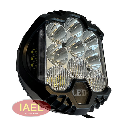 FARO LED REDONDO 7 PULGADAS, 9 LED + DRL AMBAR, 45WATTS, 2 INTENCIDADES, SUPER PESADO, PREMIUM IAEL-45RAB7