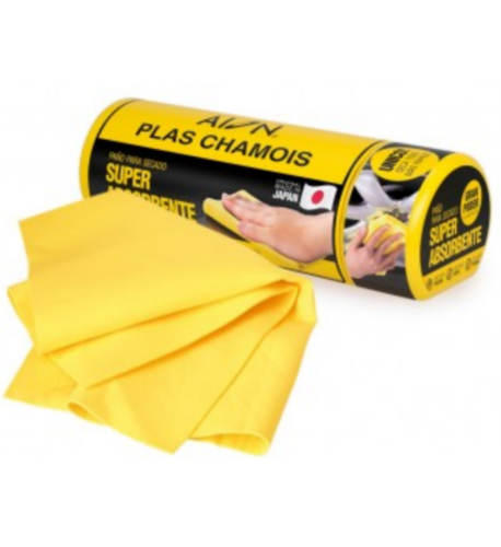 GAMUZA ORIGINAL PLAS CHAMOIS,MADE IN JAPAN,42X32CM,AMARILLA(NRO 1 EN EL MUNDO) DRIVEN