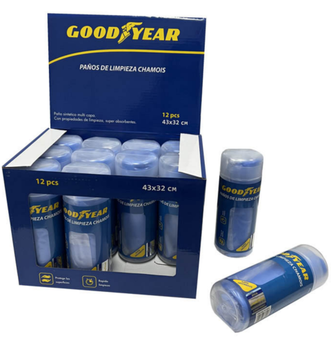 PAÑO DE LIMPIEZA GOODYEAR SINTETICO CHAMOIS 43X32X0.2MM GY-3824