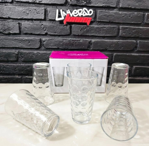 SET DE VASOS DE VIDRIO 450ML 6PCS VV-B