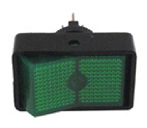 LLAVE UN PUNTO RECTANGULAR GRANDE C/LUZ VERDE EE-023V