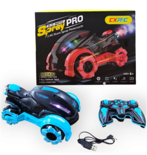 MOTO C/R TODO TERRENO + CARGA USB,EFECTO TURBO(SPRAY) RKC-04