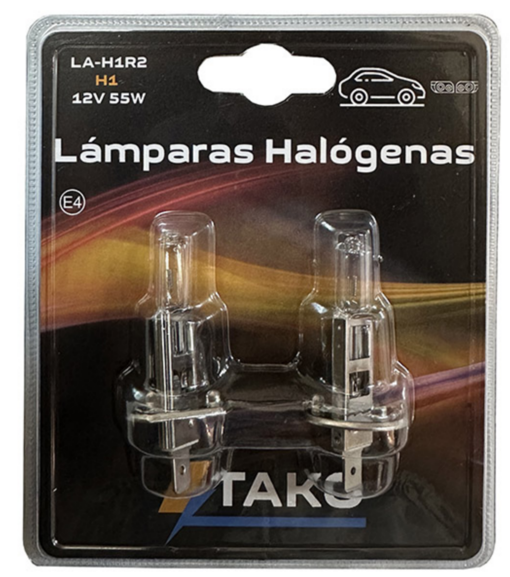 JGO. LAMPARA H1 55W 12V, EN BLISTER - TAKO LA-H1R2