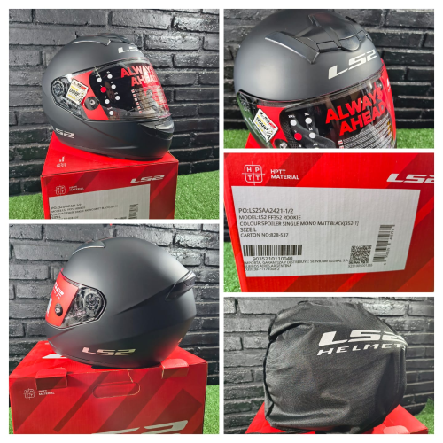 CASCO LS2 352 ROOKIE SOLID NEGRO / MATE