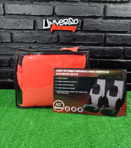 FUNDA DE TELA 9 PCS ROJA