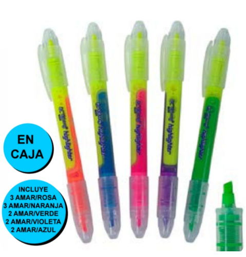 RESALTADOR FINO - DOBLE PUNTA X 12 PCS IL3511