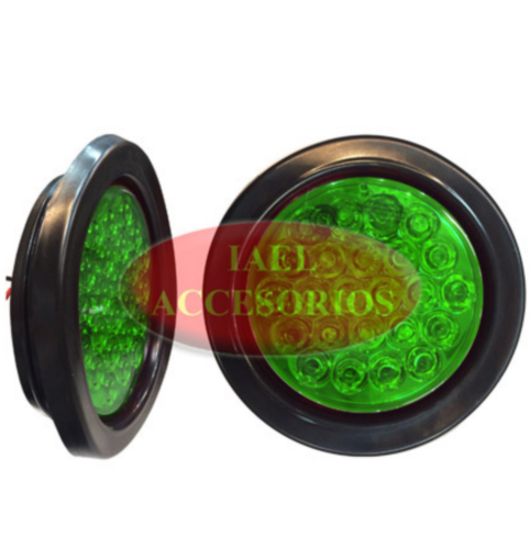 FARO LED REDONDO 138MM, VERDE, SEÑALIZACION, 24LED, 1 POLO IAEL-24RV
