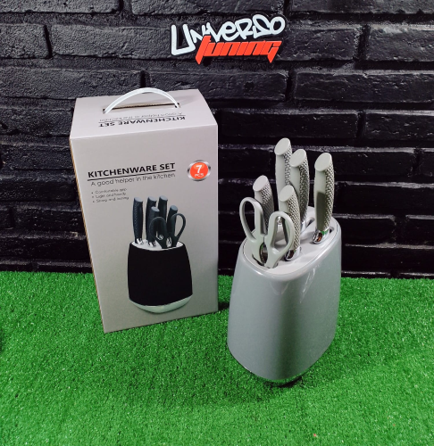 SET DE CUCHILLOS CON BASE JK-4117-01