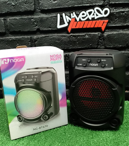 PARLANTE BLUETOOTH MULTIMEDIA LED BATERIA NOGA MEDIDA-19CM NG-BT670
